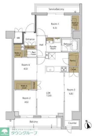 RJRプレシア大森北の物件間取画像